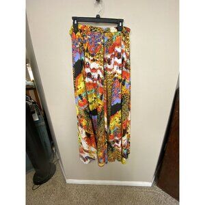 ESY Studio Womens Skirt Small maxi polyester aline pull on elastic